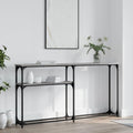 Console gris metal 145 x 22.5 x 75 cm