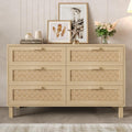 Joli buffet en metal et rotin