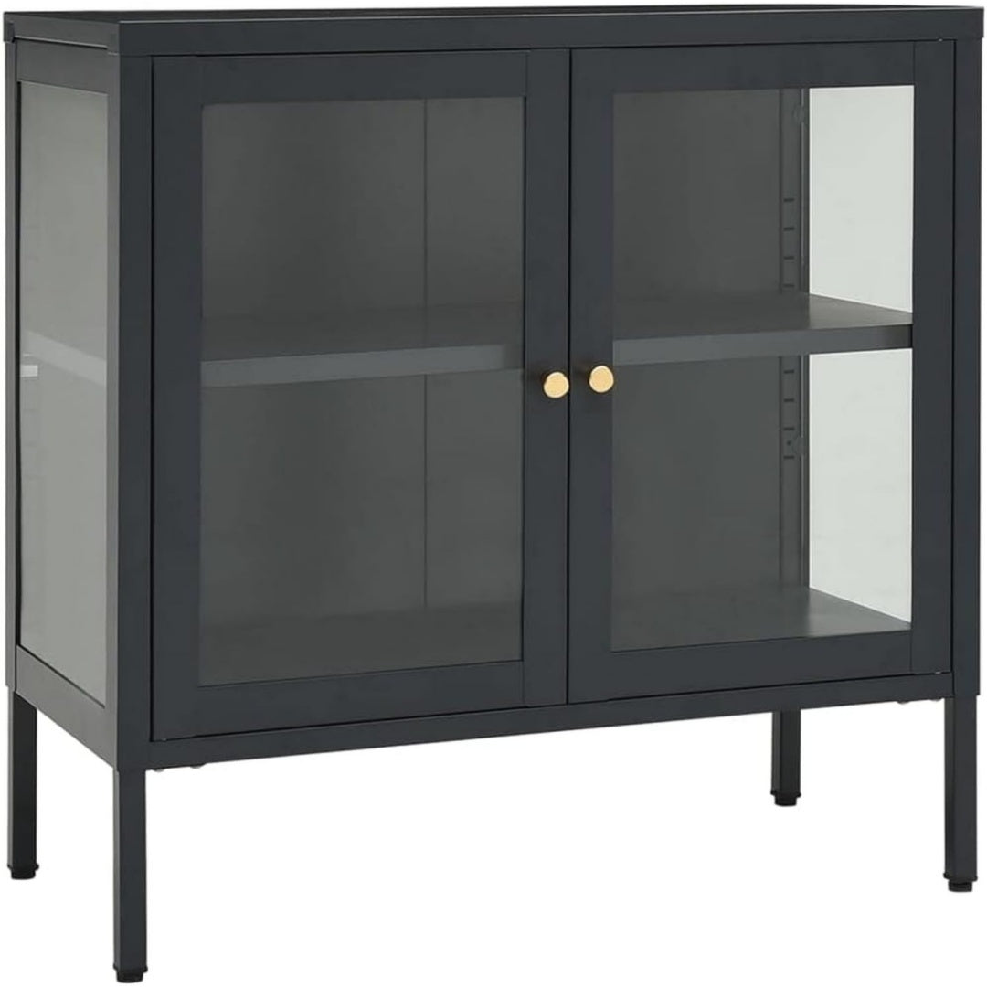 Buffet gris fonce, assemblage facile