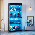 Vitrine gris clair (80 x 35 x 165 cm)