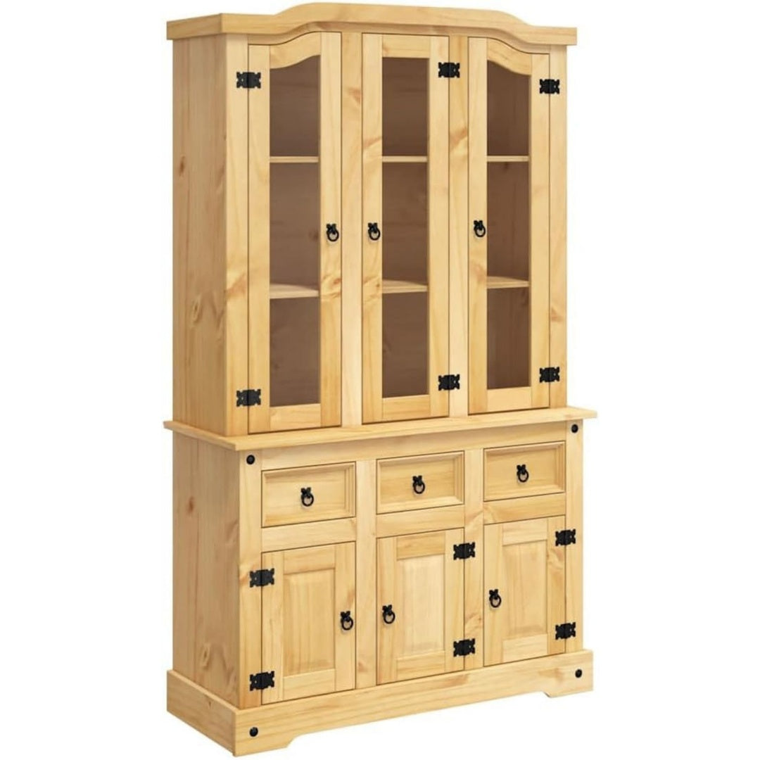 Buffet marron 3 tiroirs et 6 portes
