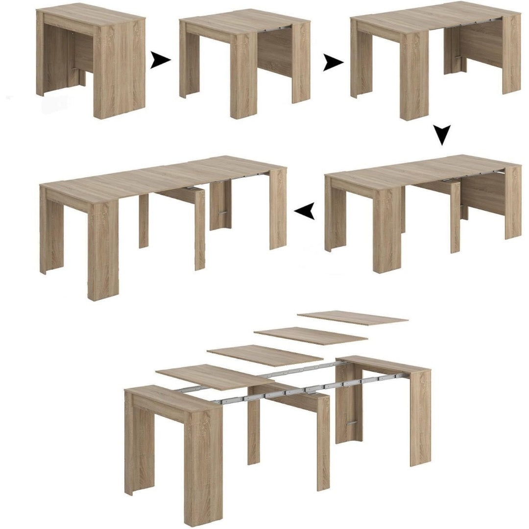 Belle table console marron