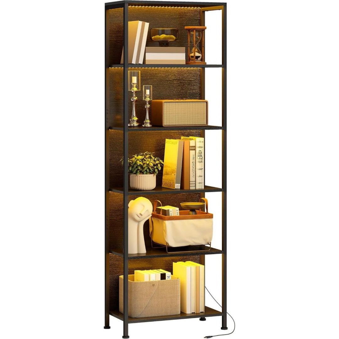 Colonne de rangement marron, solution de rangement style industriel