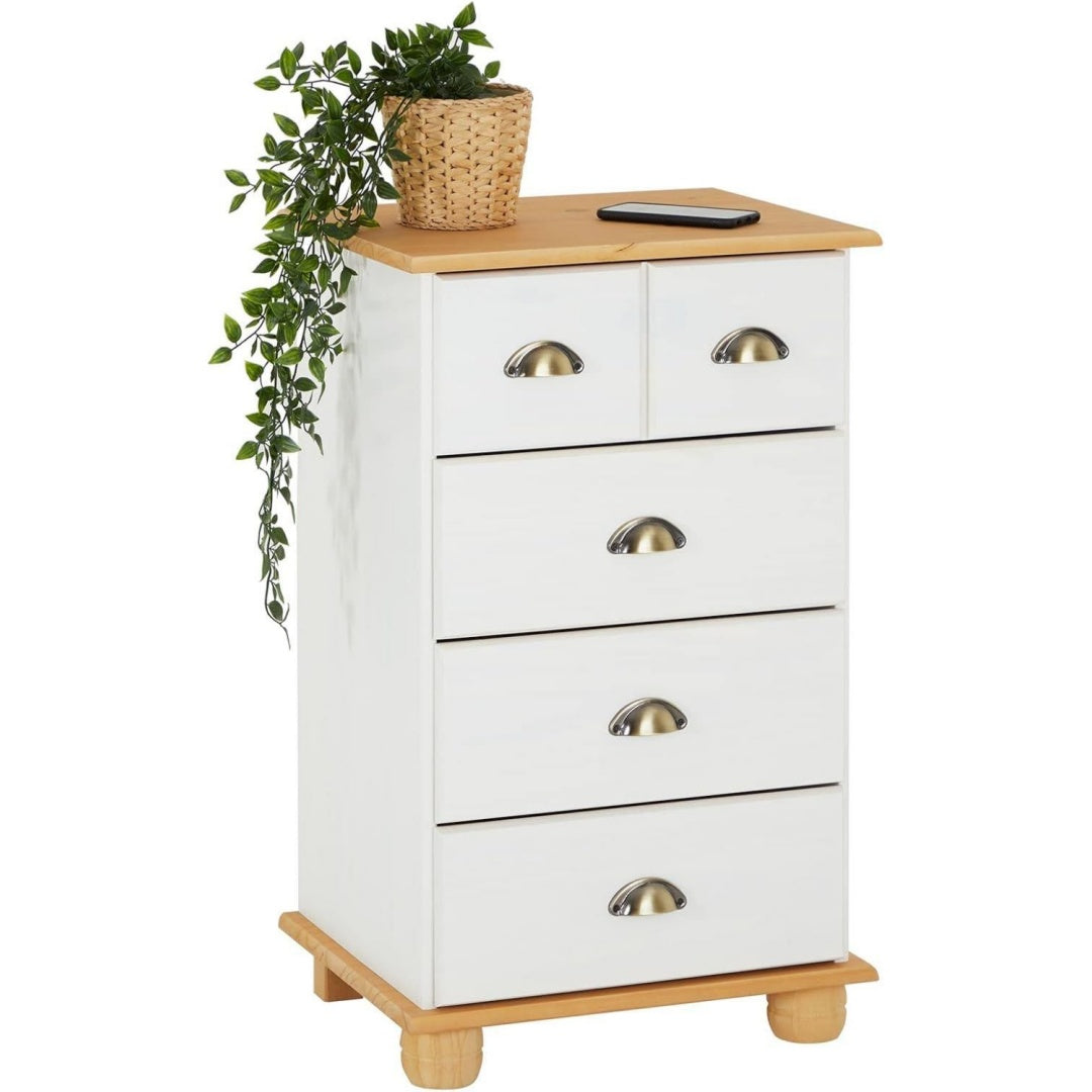 Commode pour bureau gris clair rustique