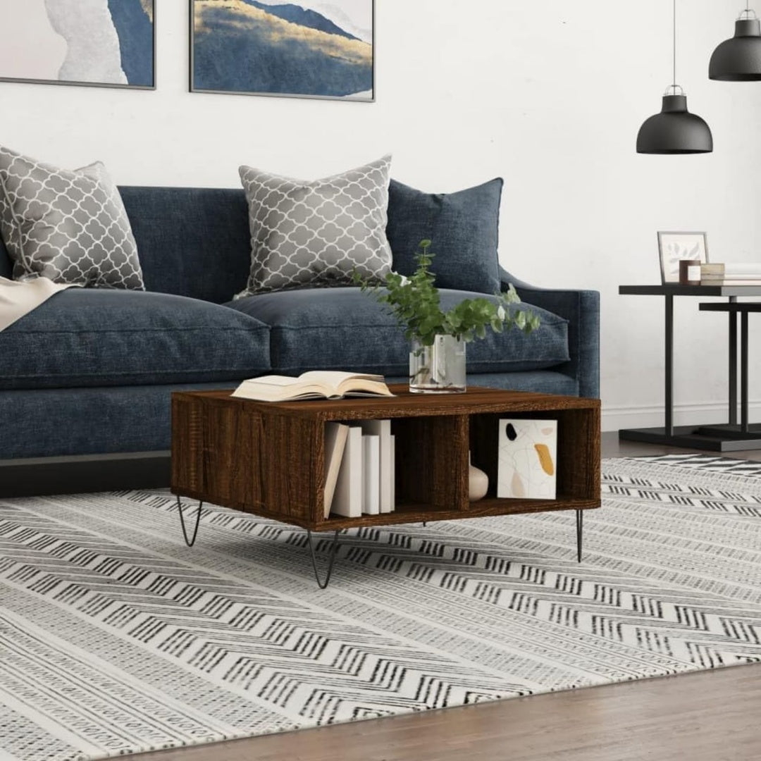 Table basse gris clair 60 x 60 x 30 cm