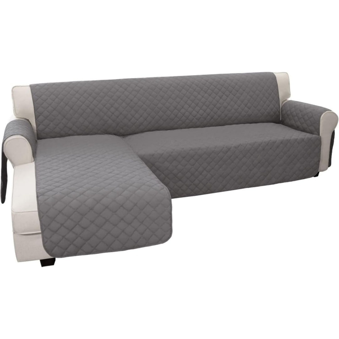 Housse de canape spacieuse gris fonce