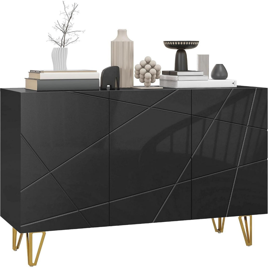 Bahut esprit rustique en bois gris fonce