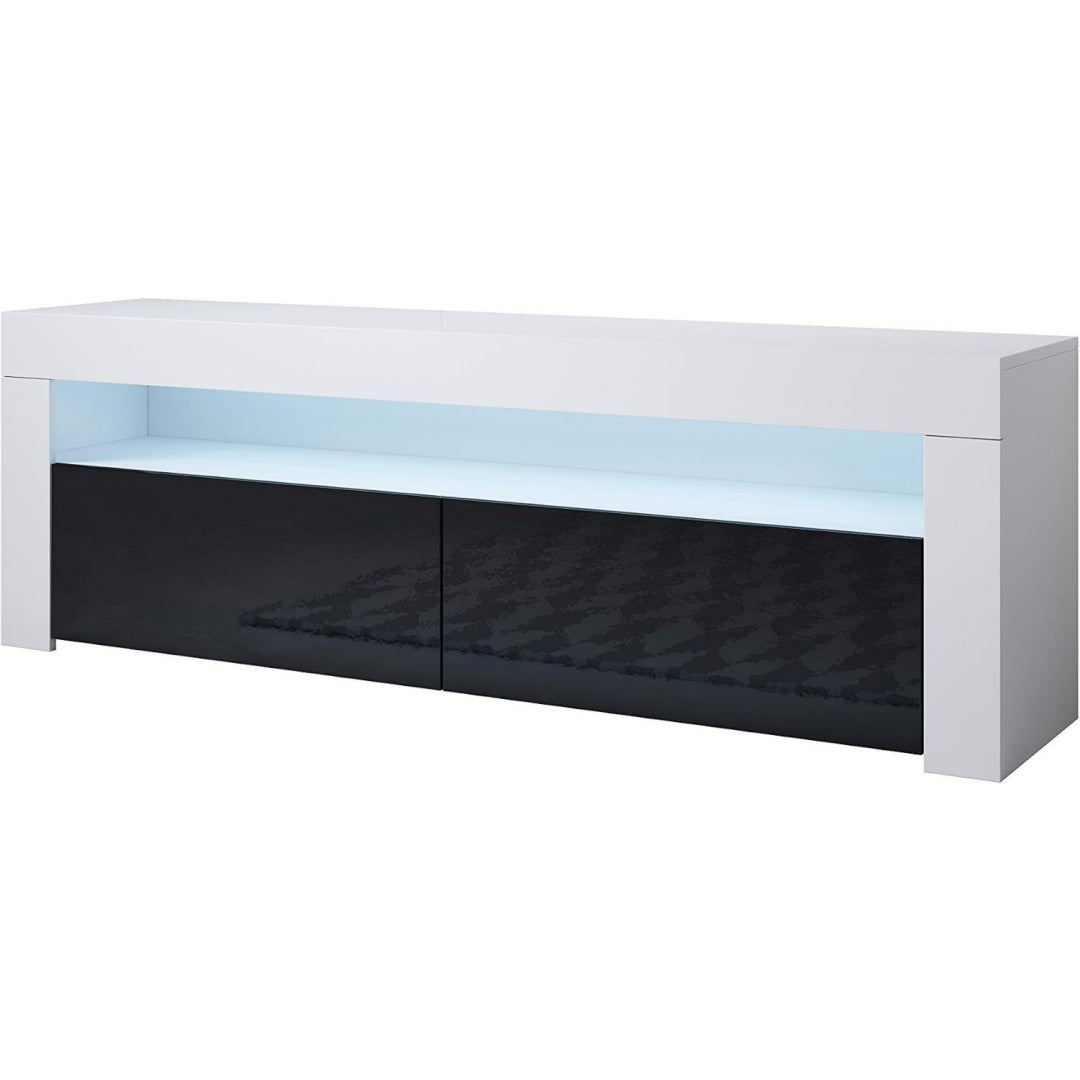 Meuble TV de salon gris 140 x 51 x 35 cm