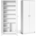Armoire gris clair avec 6 etageres