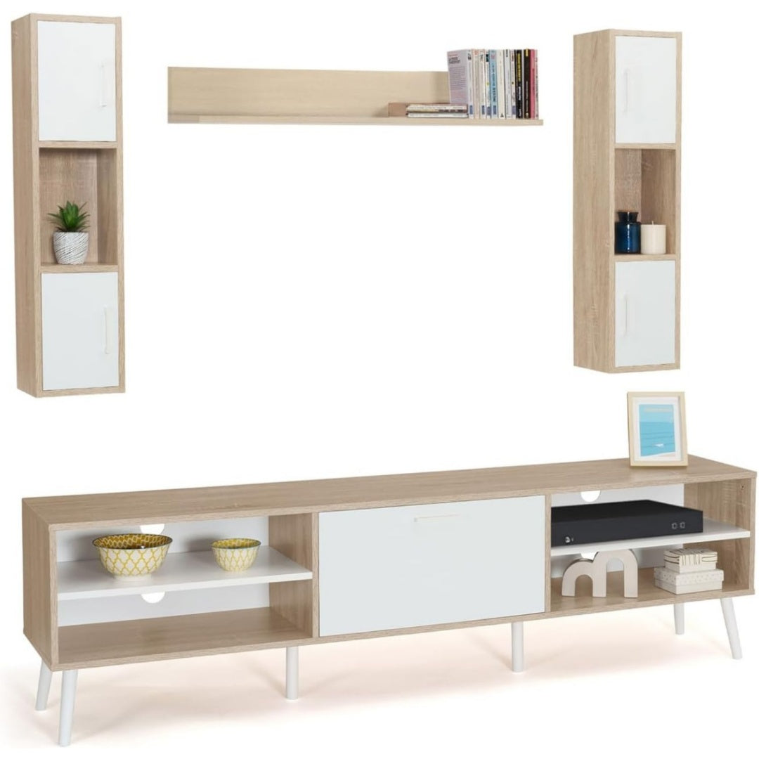 Meuble TV gris clair pour l'entree