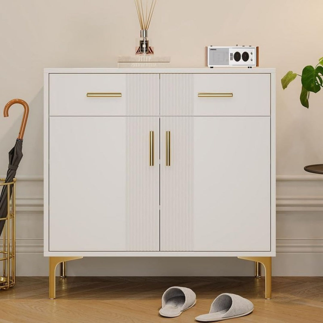 Buffet gris clair parfaitement fini