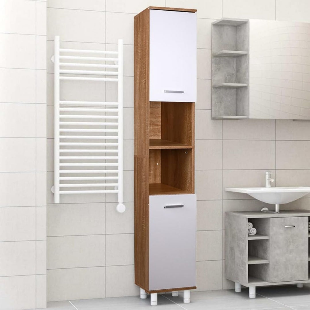 Raffinement Moderne, bahut sur pied gris clair en bois