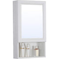 Verre et metal, armoire a miroir gris clair style moderne