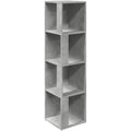 Bibliotheque d'appoint gris fonce effet beton 33 x 33 x 132 cm