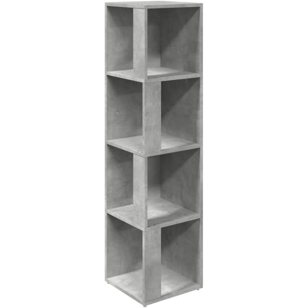 Bibliotheque d'appoint gris fonce effet beton 33 x 33 x 132 cm