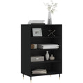 Sideboard noir structure metallique