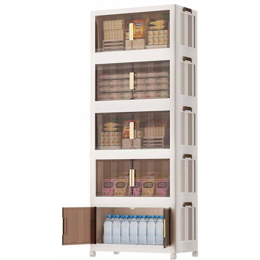 Polyvalent boite de rangement gris clair en plastique grand espace de rangement
