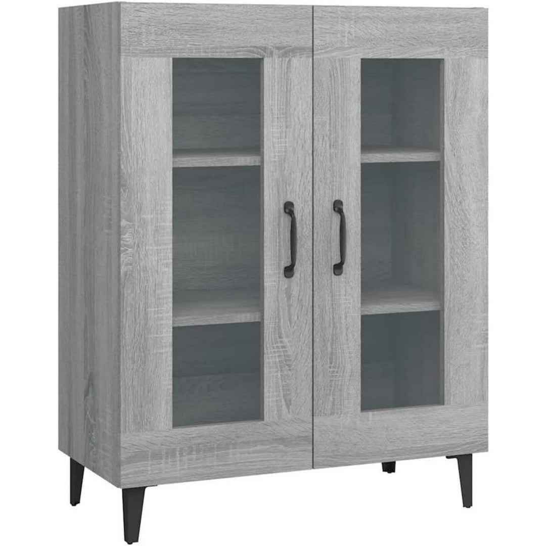 Buffet avec 2 portes gris en bois