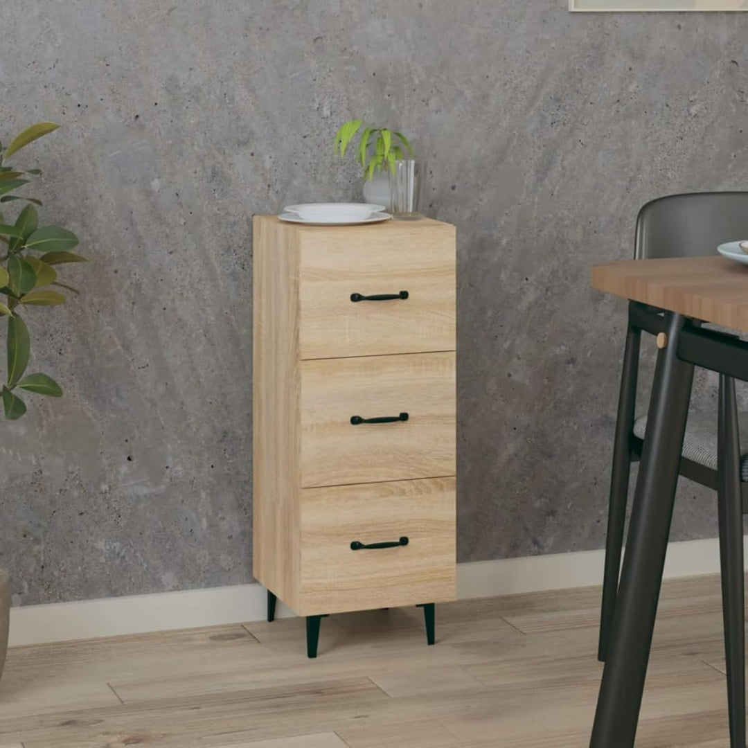 Buffet gris 95 cm, ideal pour petit espace