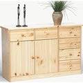 Coffre a tiroirs beige 2 portes