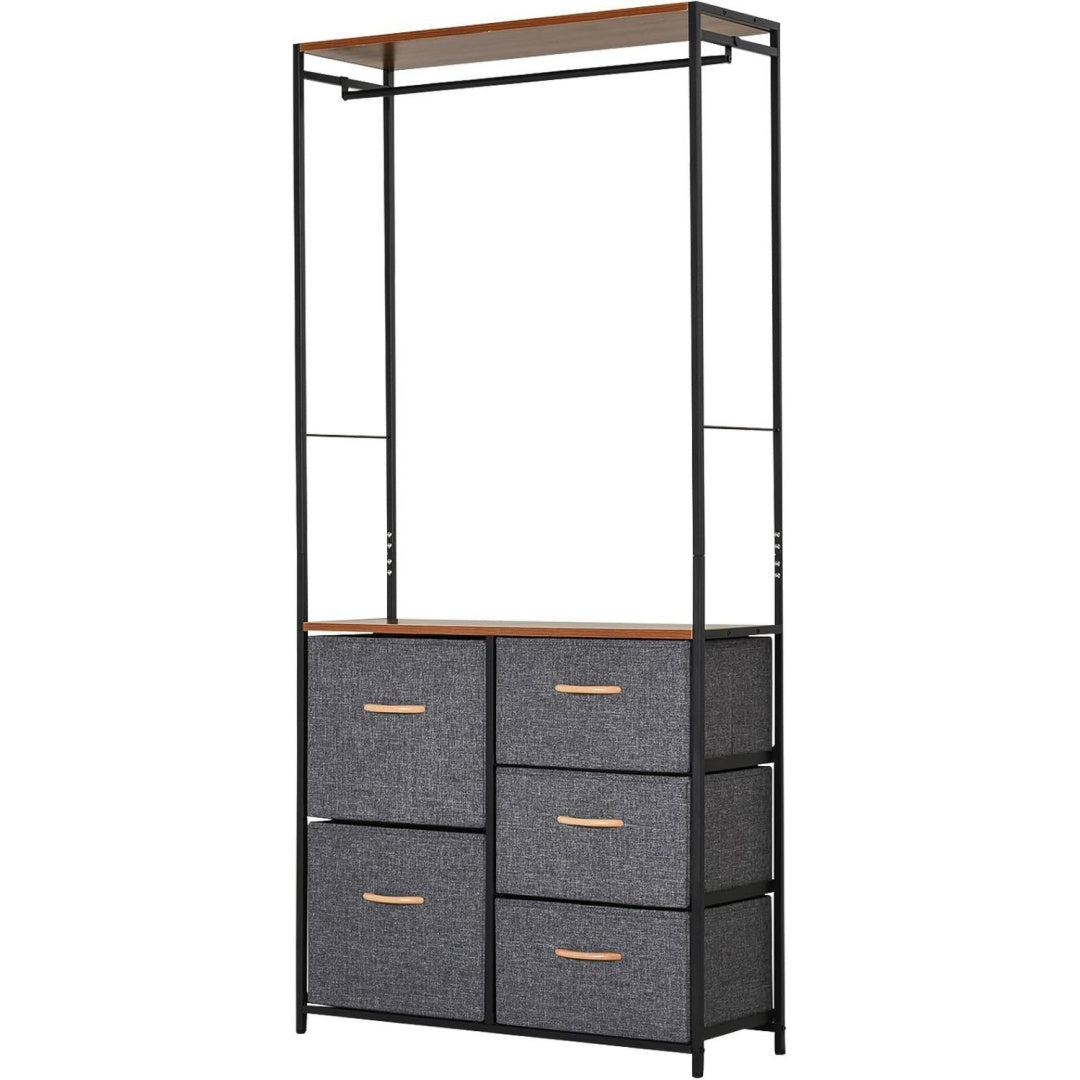 Commode avec des etageres reglables en hauteur