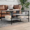 Table basse gris elegant bois d'ingenierie 100 x 100 x 48.5 cm