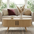 Banc TV marron, structure metallique